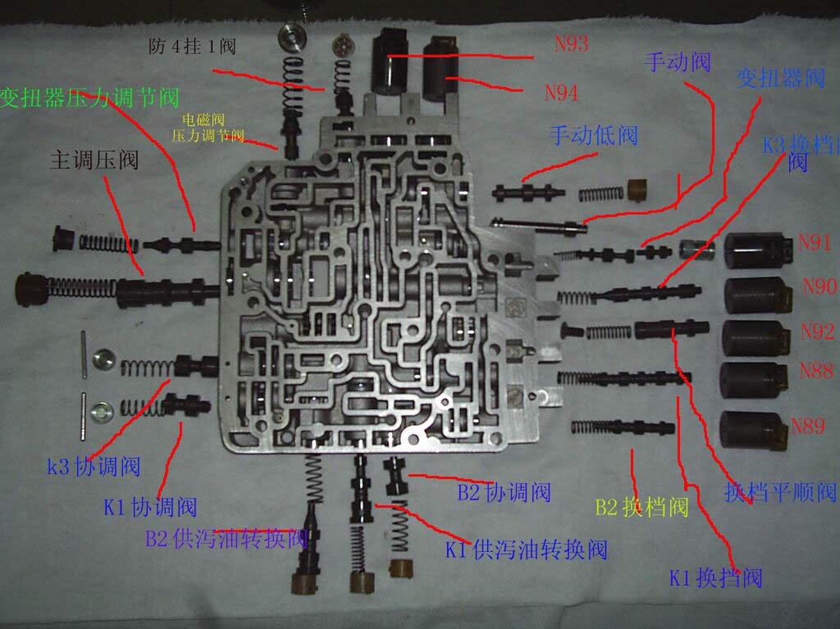 大众01m,  01n,变速箱分解图
