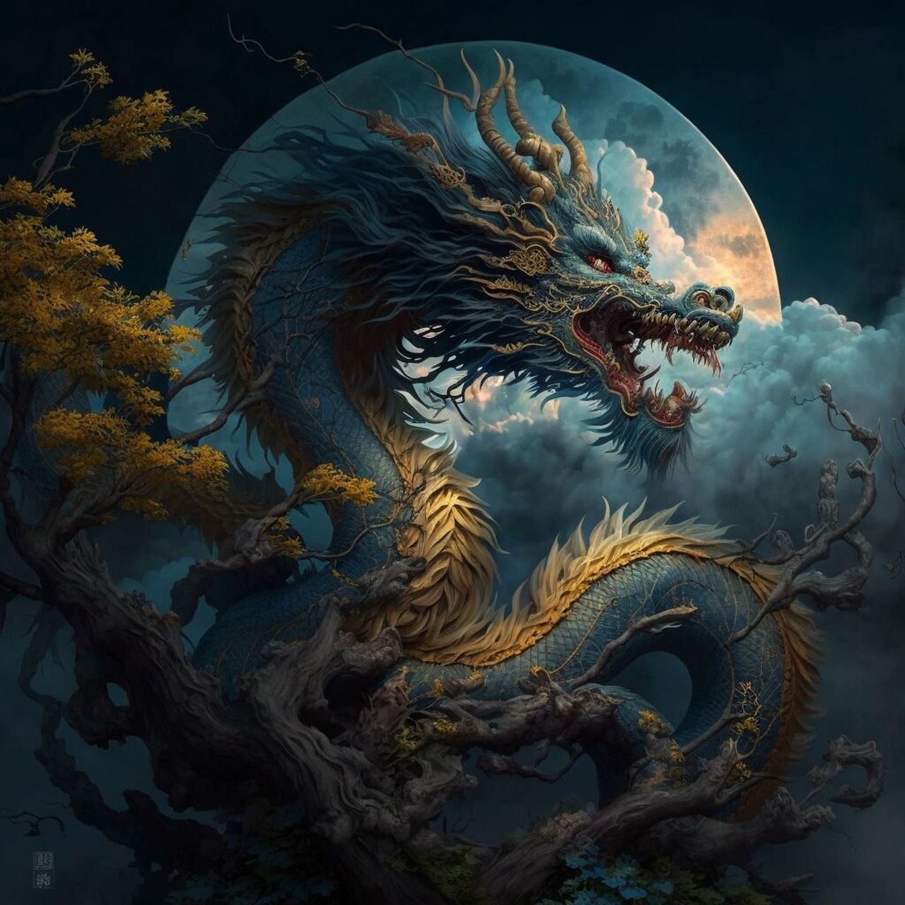 四大神兽之山海经上古神话 中国版 青龙 白虎 朱雀 玄武