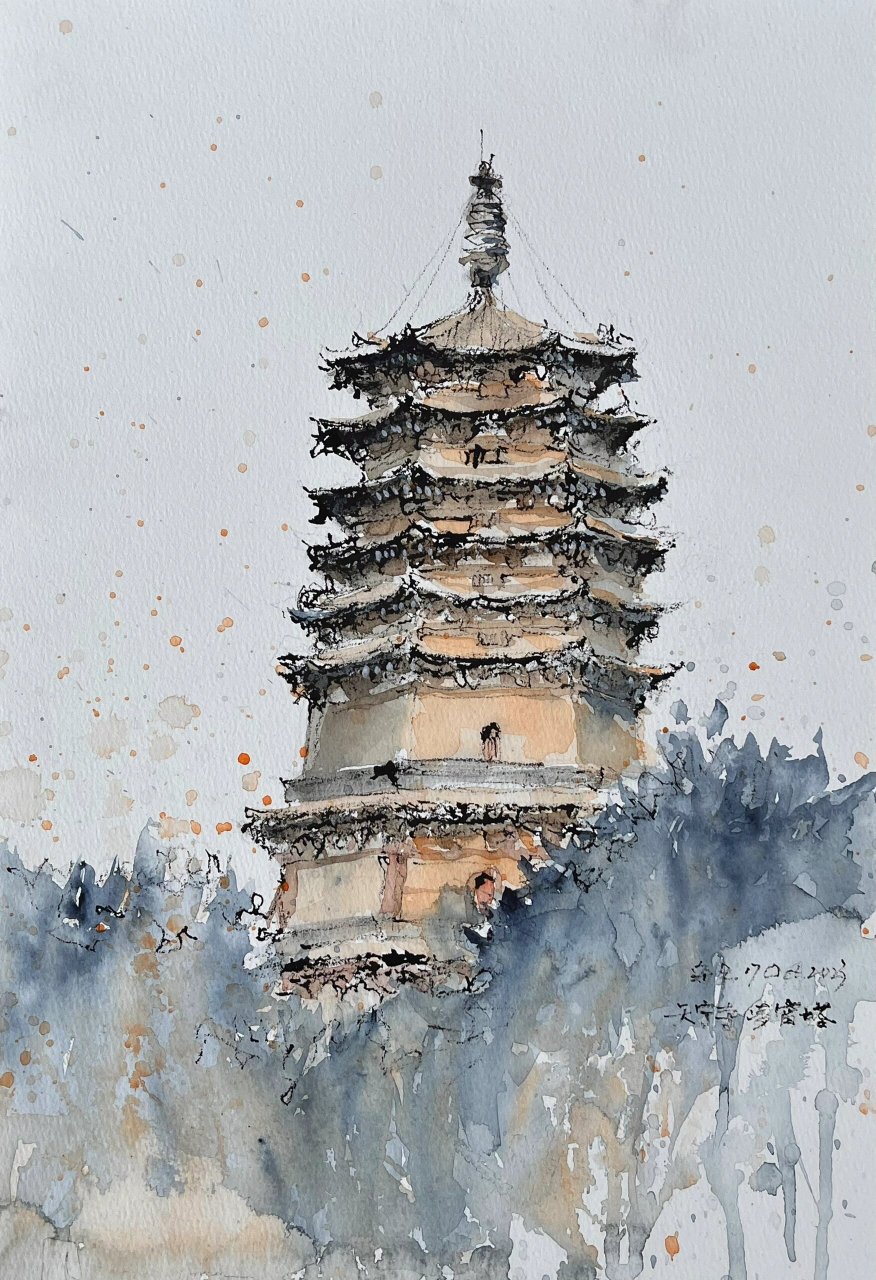 速写河北|天宁寺凌霄塔