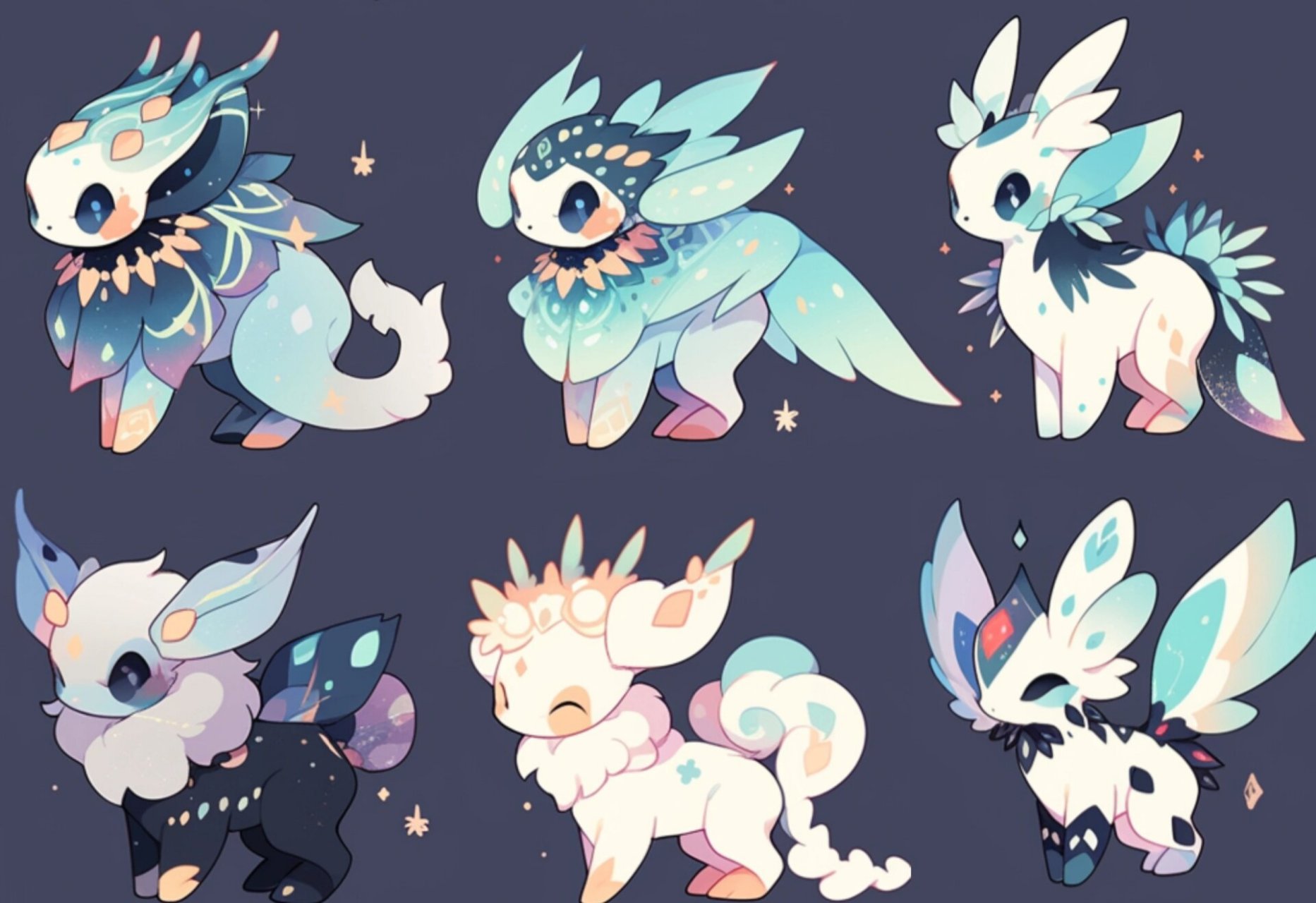 ai兽设素材 福瑞小兽 兽兽设计 qq兽 送设  可爱qq小福瑞 绘画素材无