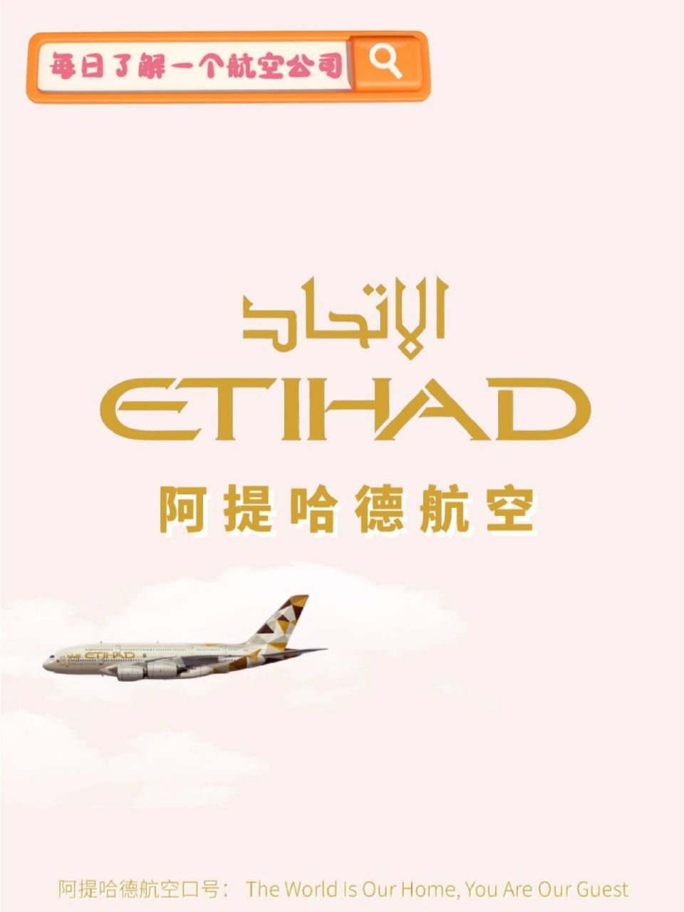 每天认识一个✈航空公司|阿提哈德航空   作为阿拉伯的国家航空,那