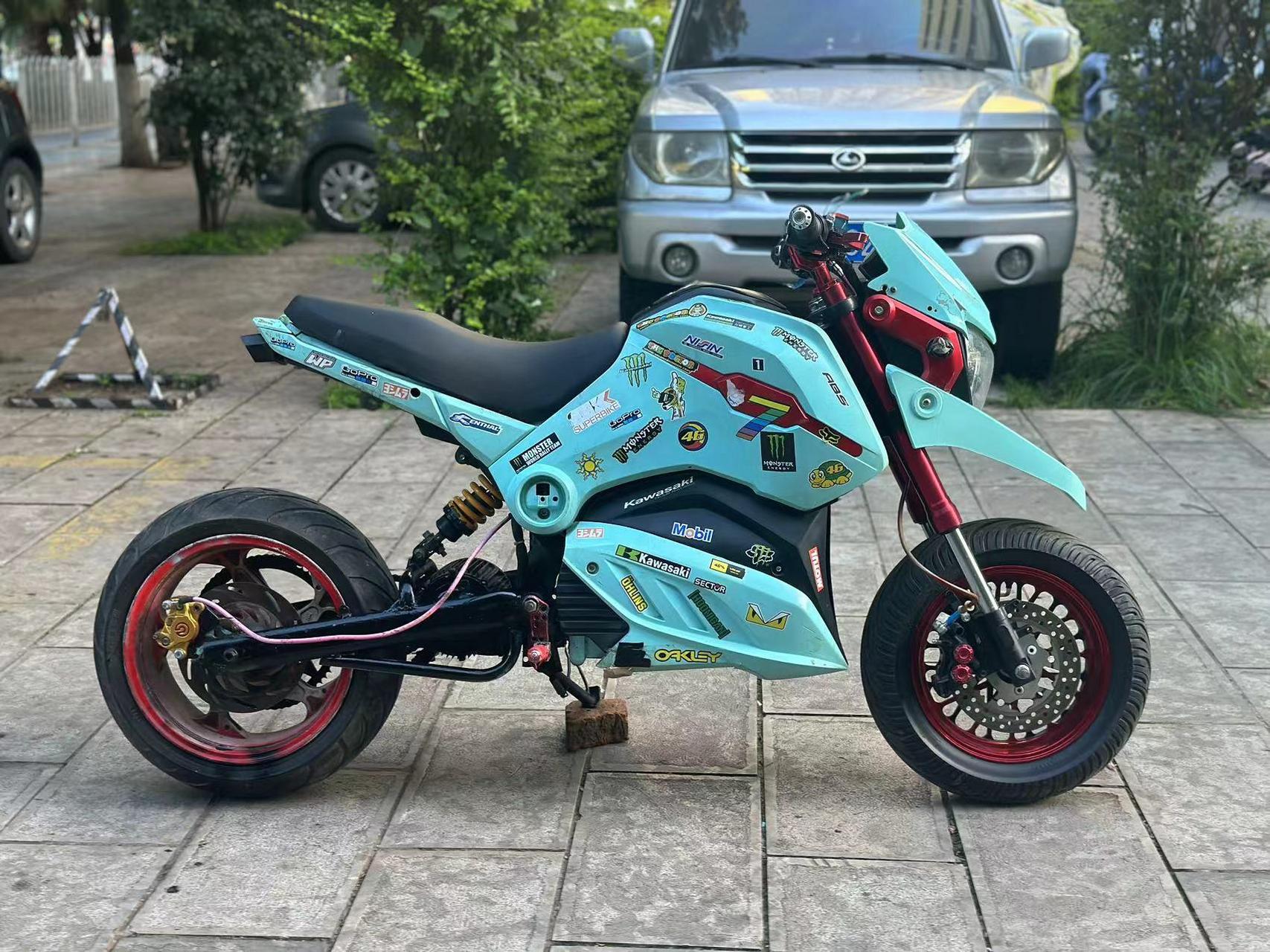 秒杀价2980小猴子m5,3千瓦控制器,14寸优耐特2500瓦链条中置,72伏20安