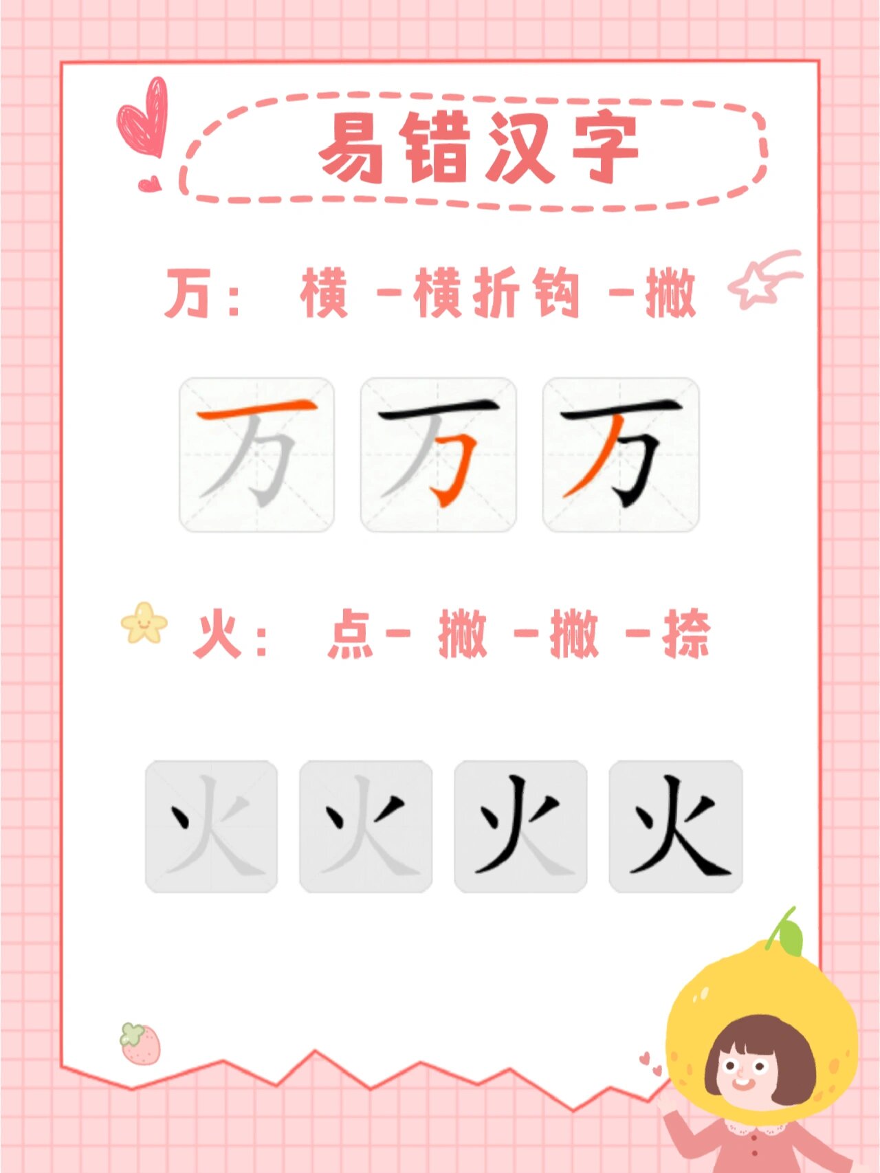 万字田字格正确书写法图片