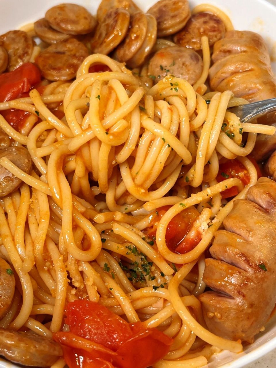 这做法的番茄烤肠面真的绝了!