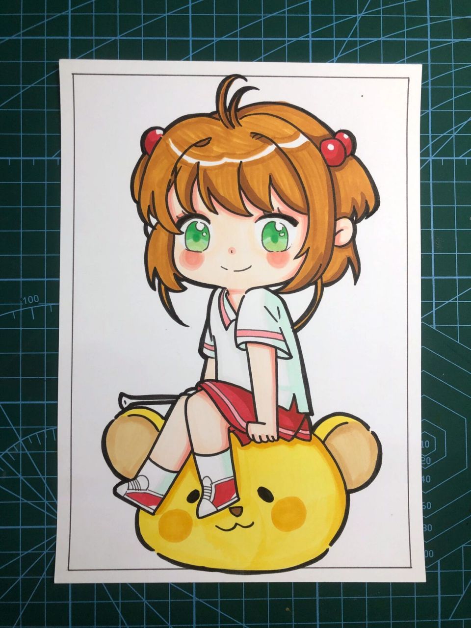 q版动漫女生人物|初级动漫|百变小樱(线稿)