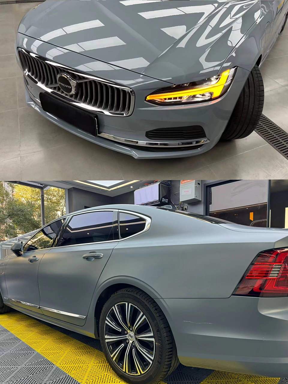 沃尔沃s90布鲁克林灰改色,非常耐看耐脏的一款颜色