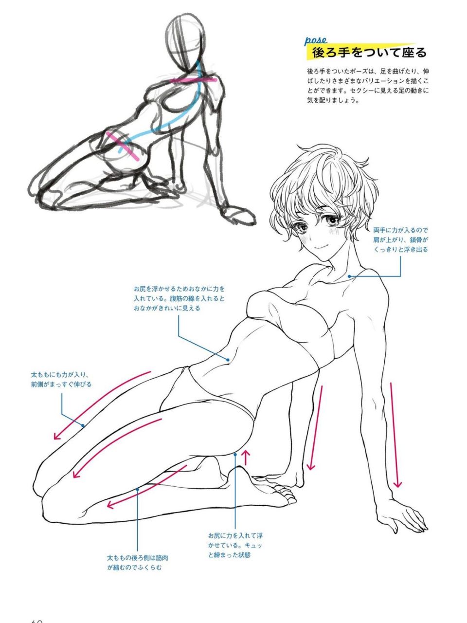 今天给大家分享148p整套二次元漫画动漫女生人体动作姿态绘画教程参考