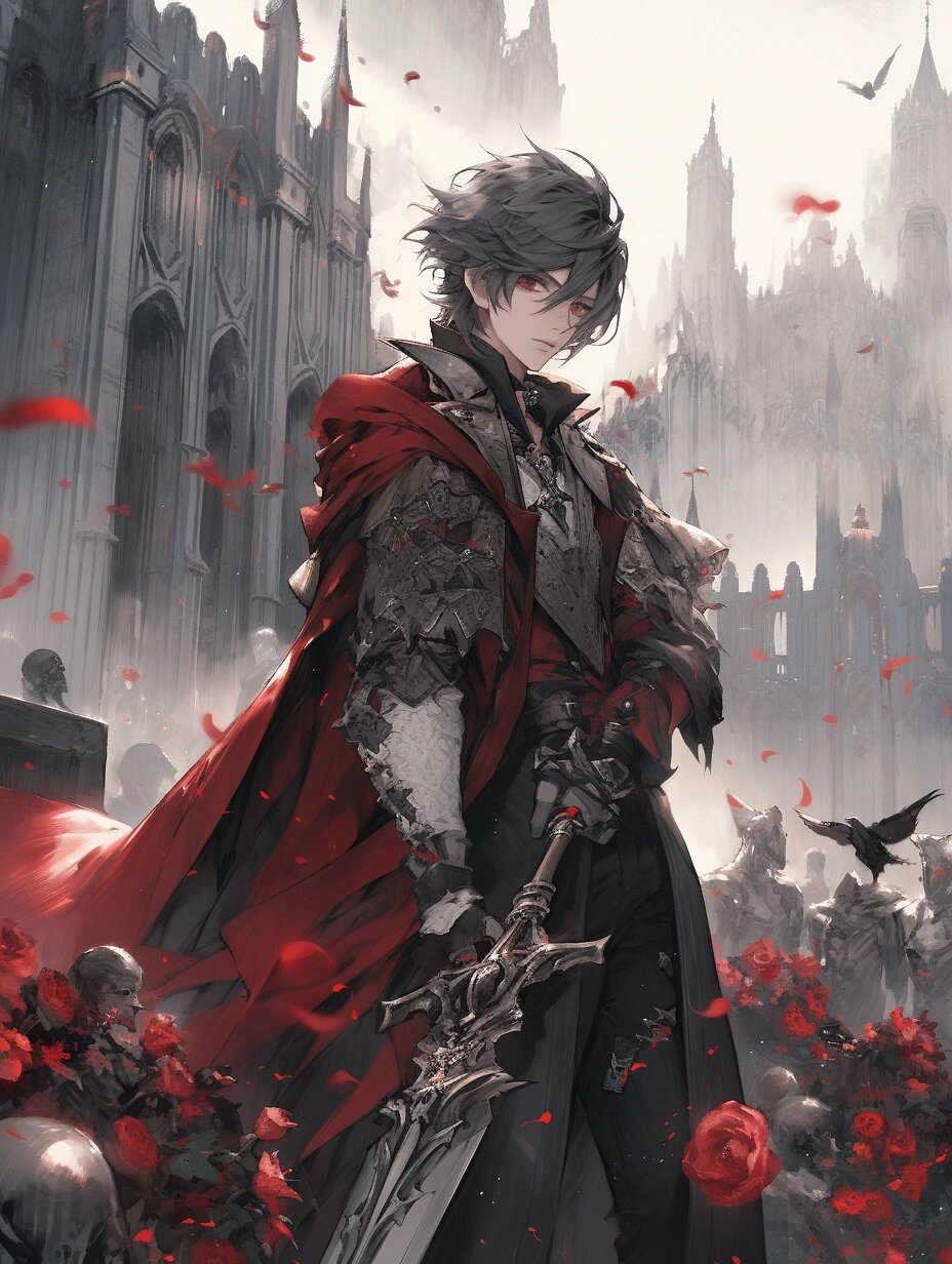 动漫男生头像壁纸插画素材