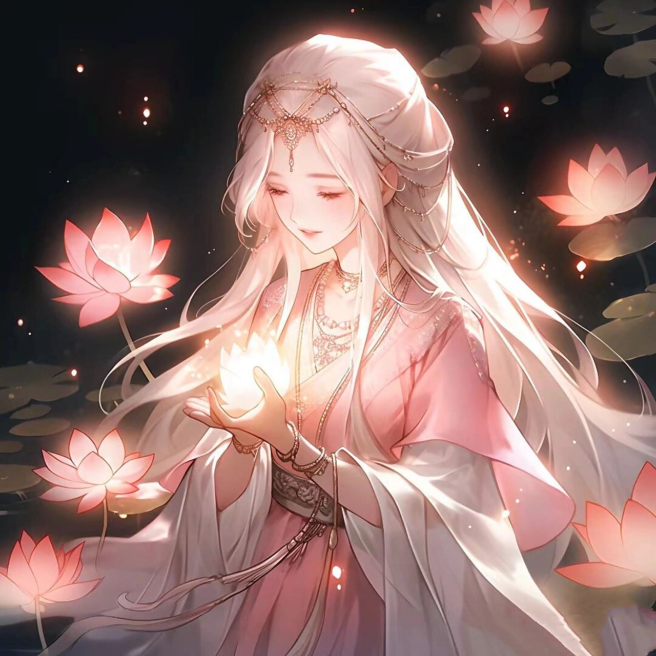 粉色系古风头像