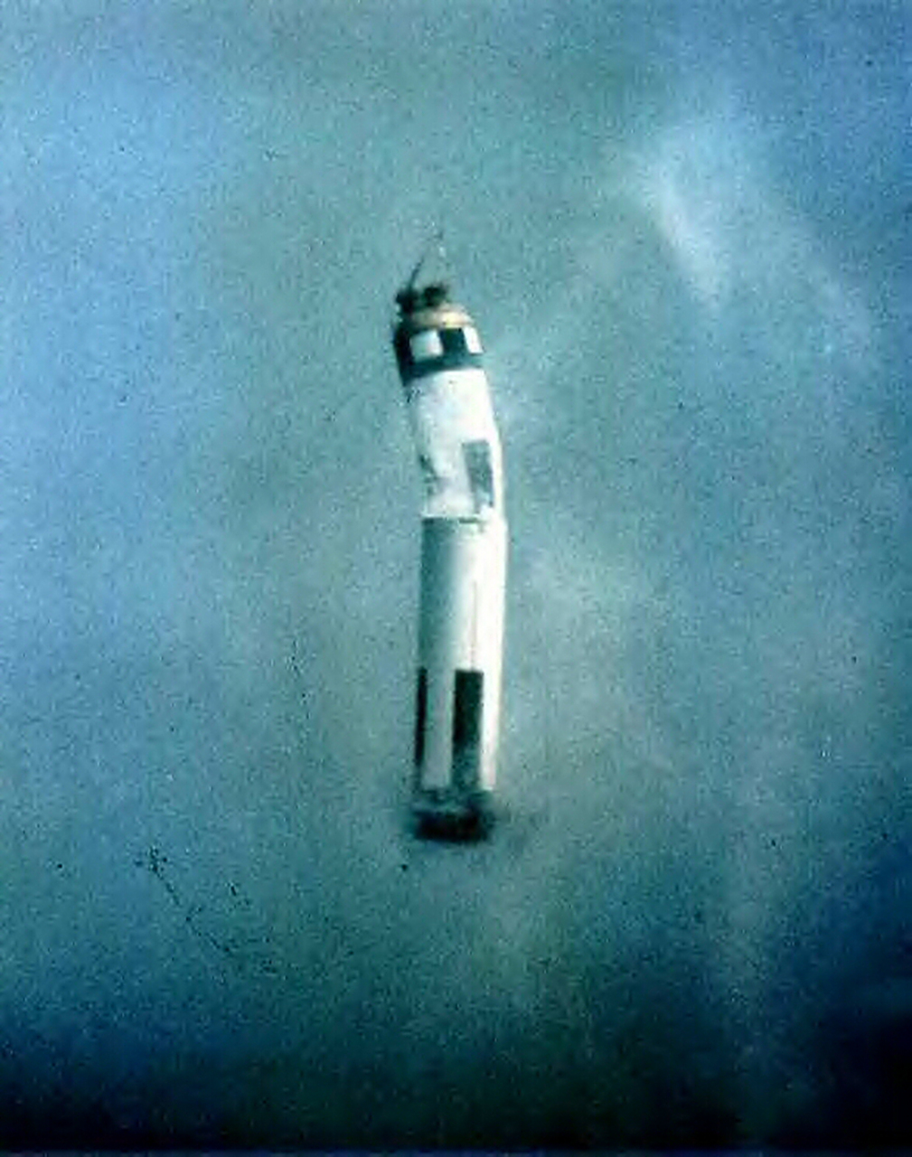 北极星a3"潜射弹道导弹的照片,该导弹是美国海军"拉斐特"级弹道导弹核