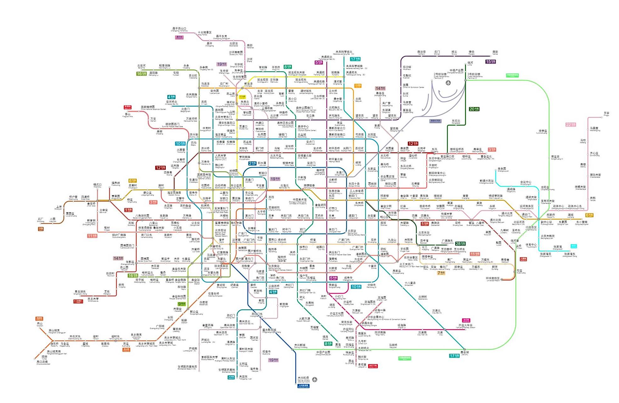 30年北京地铁规划图(纯属个人研究)
