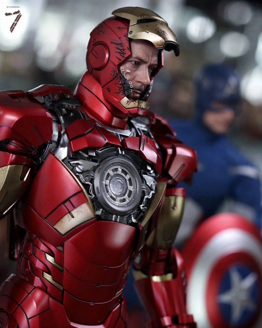 hottoys mk7 & 美国队长2012 原图:ins