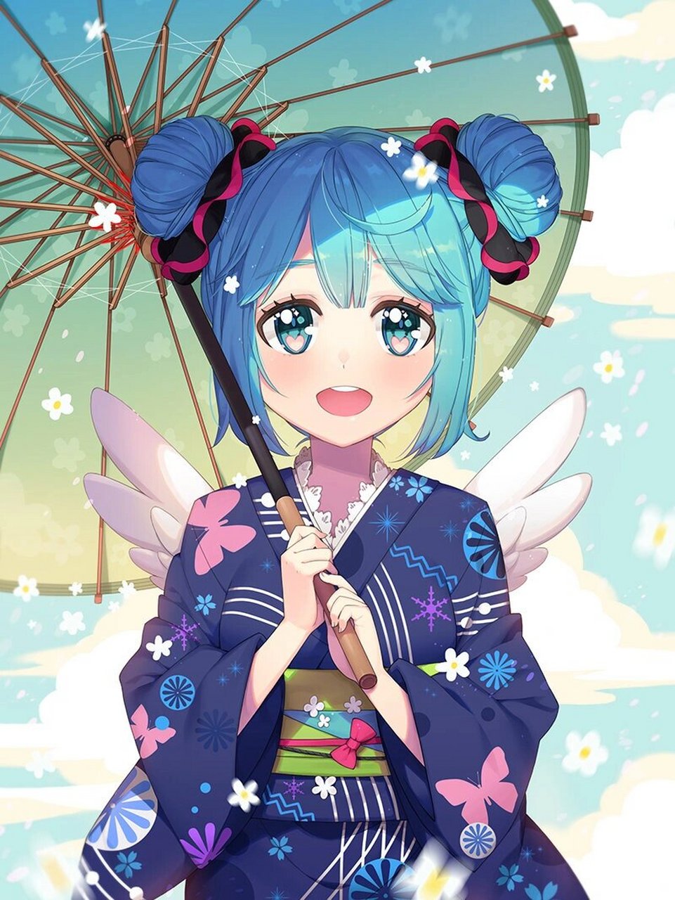 和服少女动漫高清图片素材 #q版动漫# #二次元# #萌少女# #动漫素材