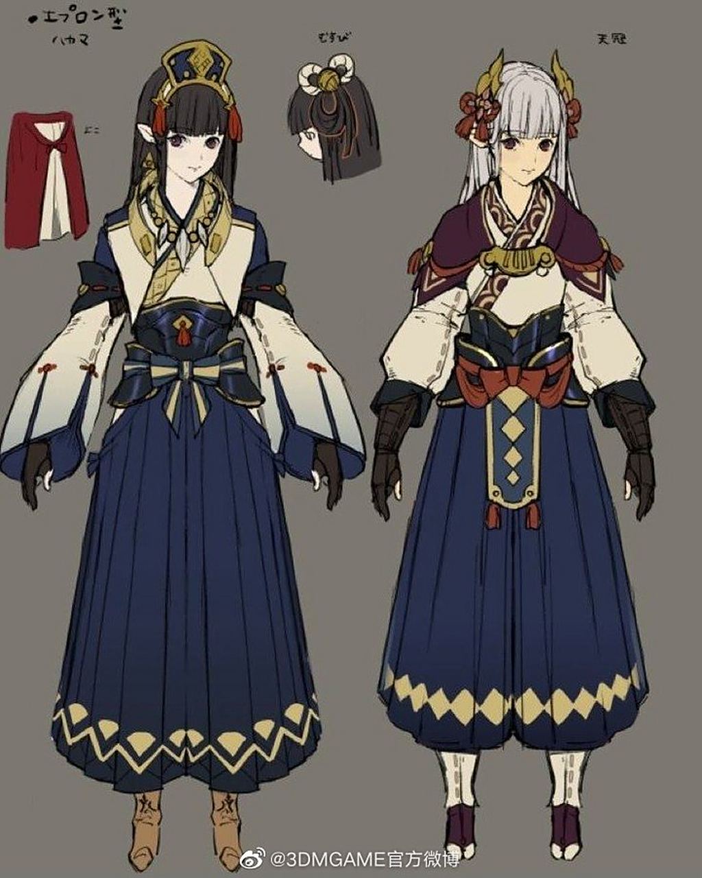 《怪物猎人:崛起》公布了双子姐妹火芽和水芸的早期设计图,在最初设计