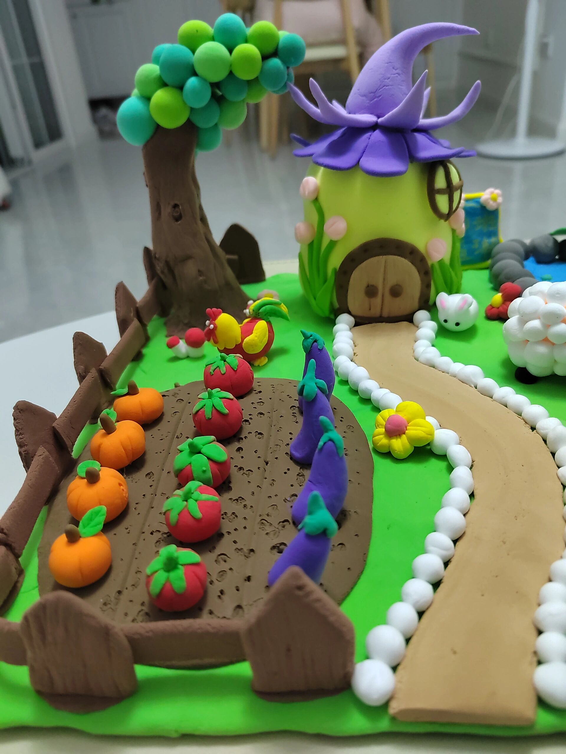 快乐农场(粘土手工) 和孩子一起从下午4点做到凌晨1点.