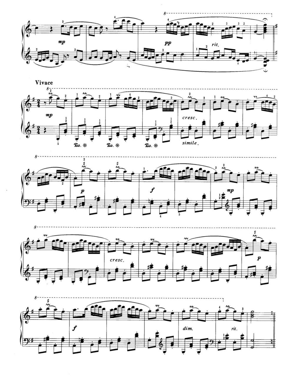 钢琴谱|  牧童短笛 钢琴谱分享