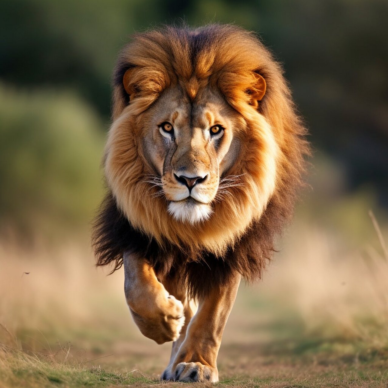 世界动物之非洲雄狮 它是大草原的王者,威严而威武的非洲狮子.