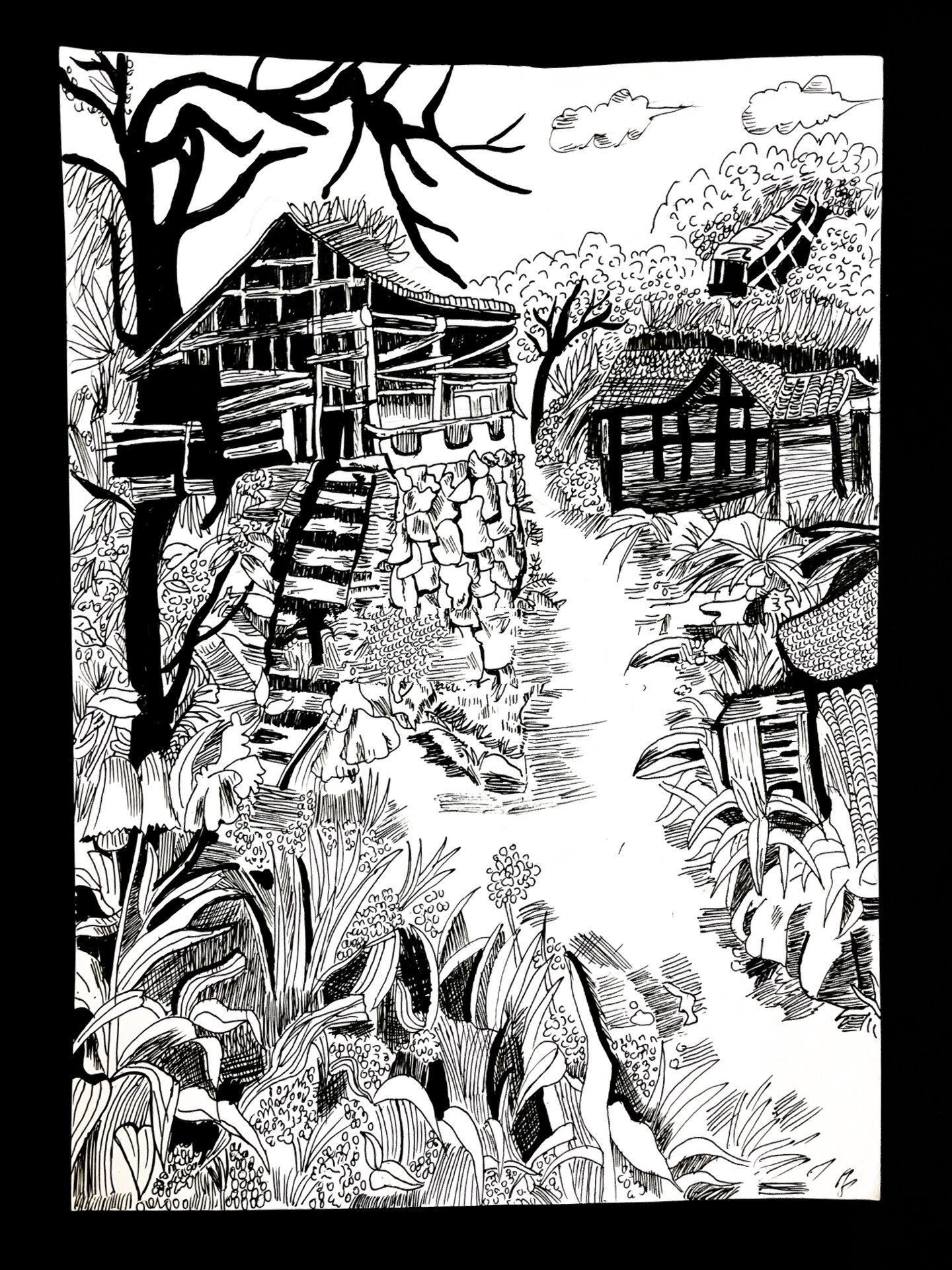 【美丽家园/家乡的古建筑】线描/写生/作品展