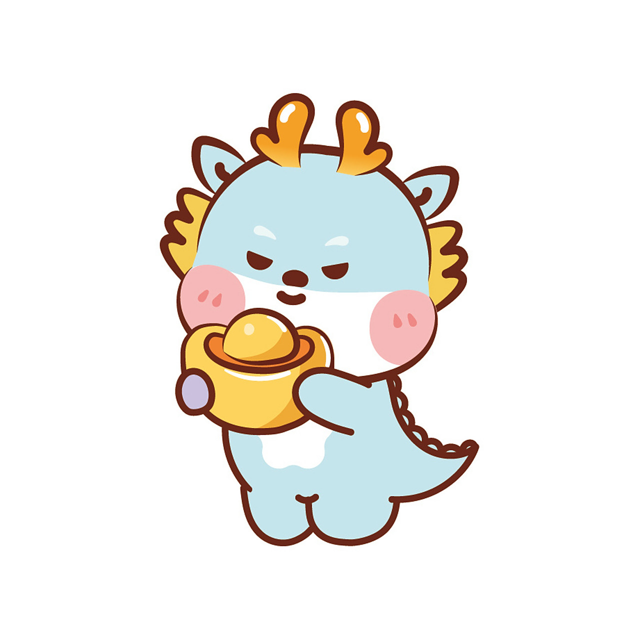 小飞龙龙年发财龙年暴富头像分享 小飞龙ip卡通形象,治愈系ip,元气