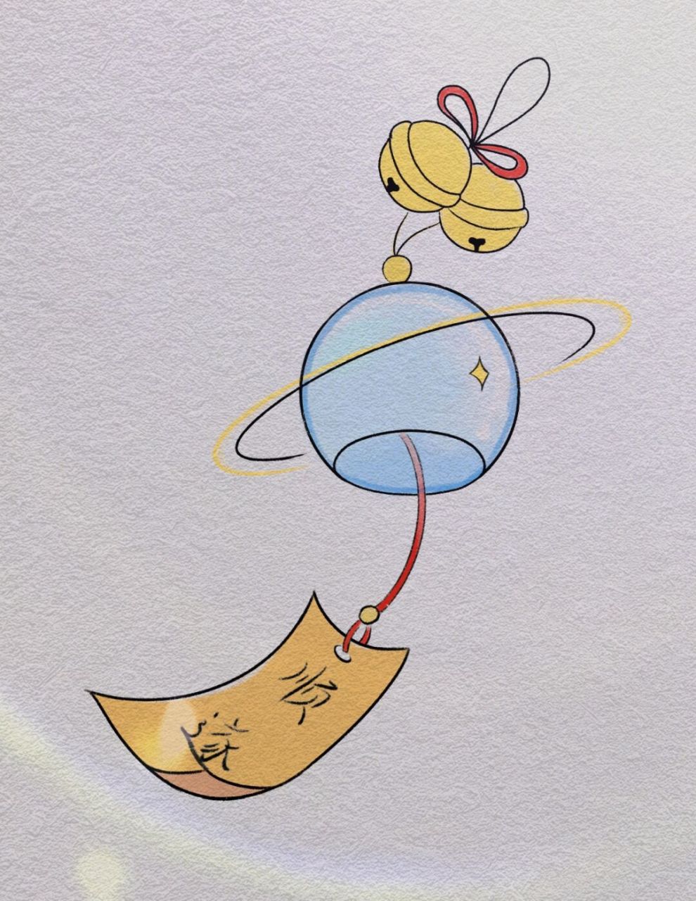 简笔画教程步骤图‖(1) "风铃响,故人归" 一起来画起来吧 临摹 #简笔