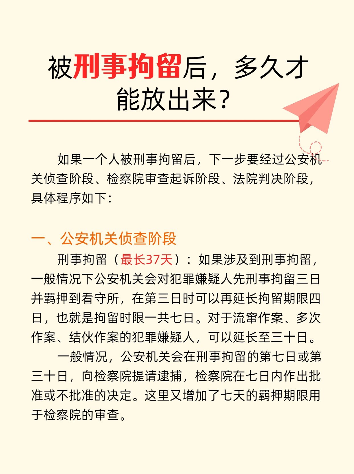 被刑事拘留后,多久才能放出来 如果一个人被刑事拘留后,下一步要