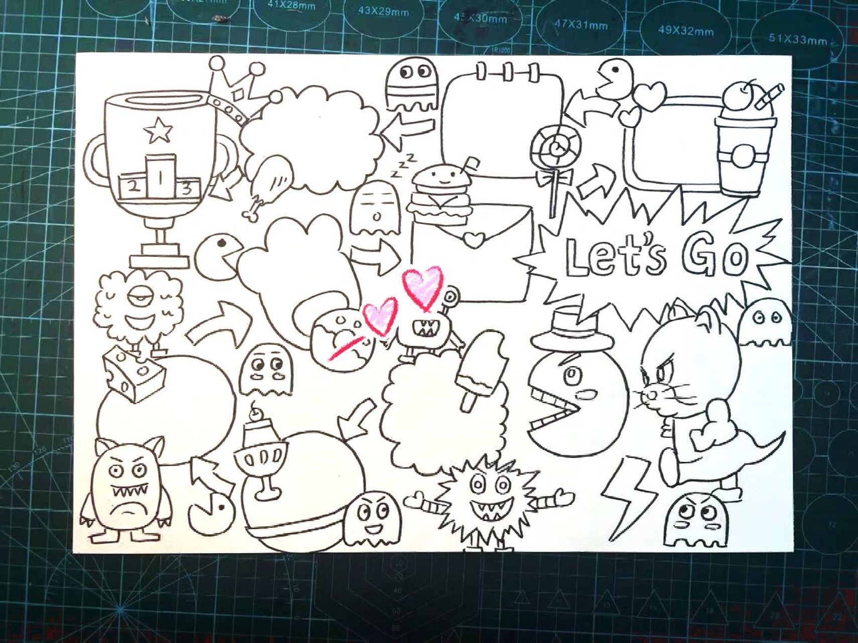 吃豆豆,大富翁数学闯关游戏设计,数学闯关画 这张作品设计的是一个