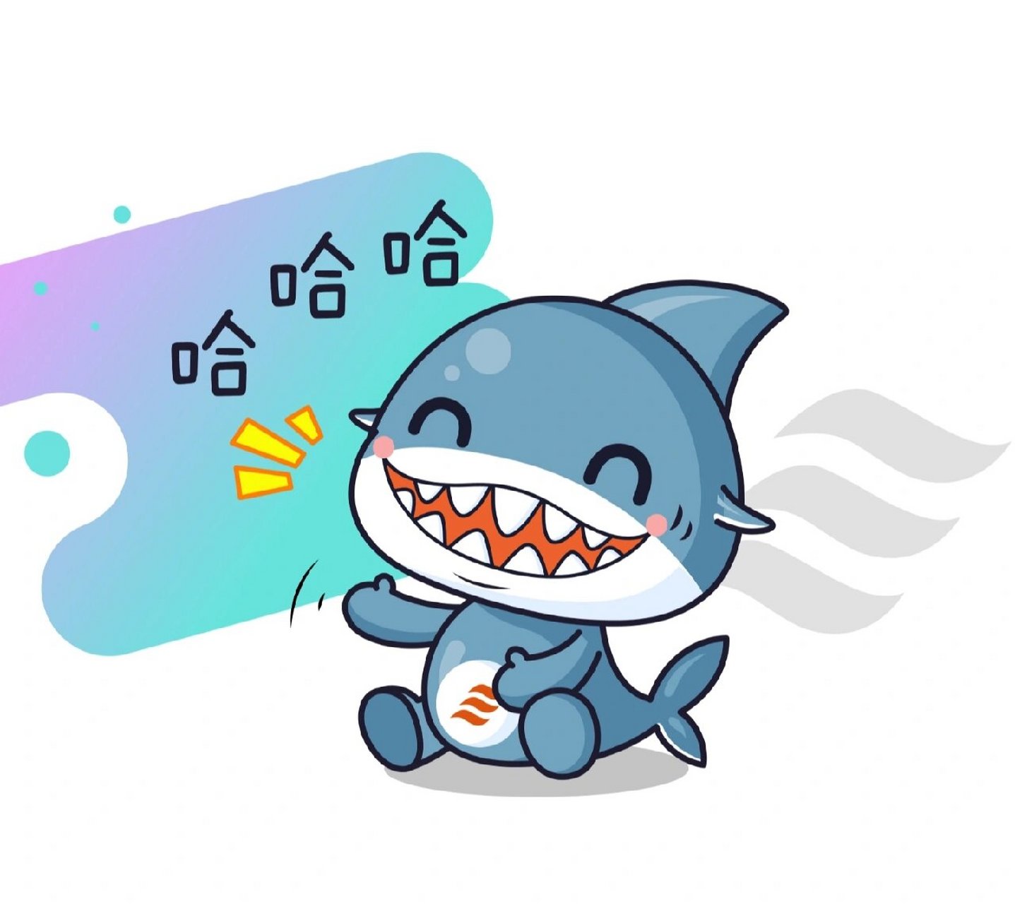 百齿泰吉祥物设计卡通鲨鱼形象设计 百齿泰医疗科技,专业从事口腔种植