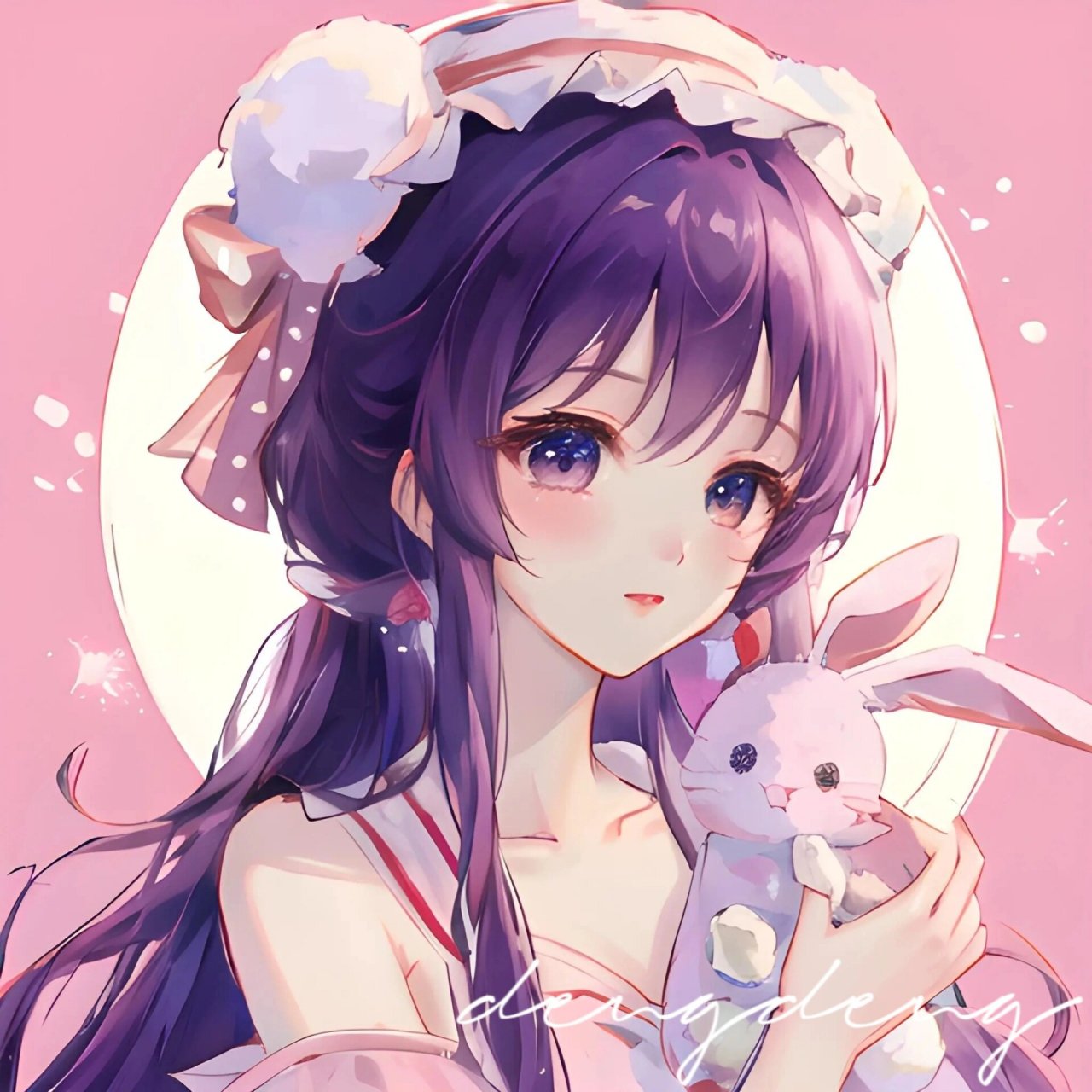 家有萌兔,啾|动漫女生头像|二次元粉色系