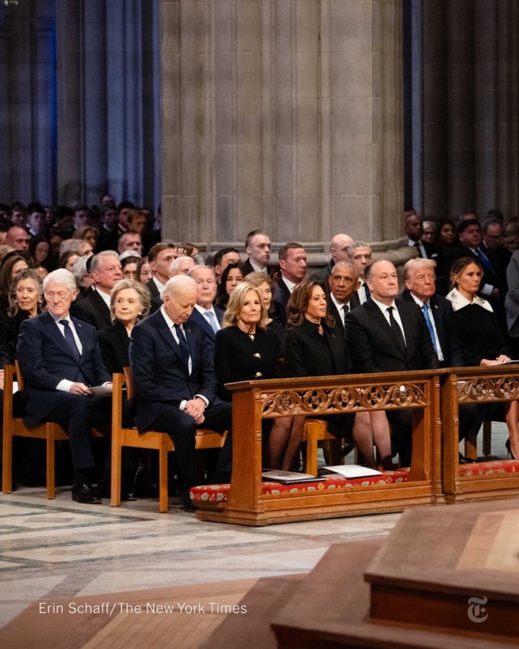 目前在世的五位美国总统同框