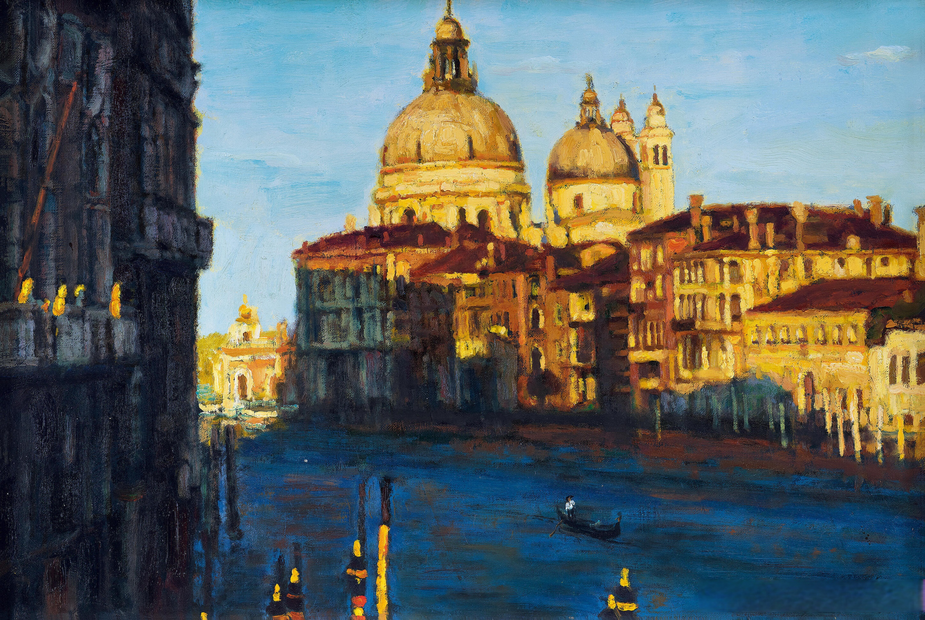 画家陈逸飞笔下的威尼斯风景油画