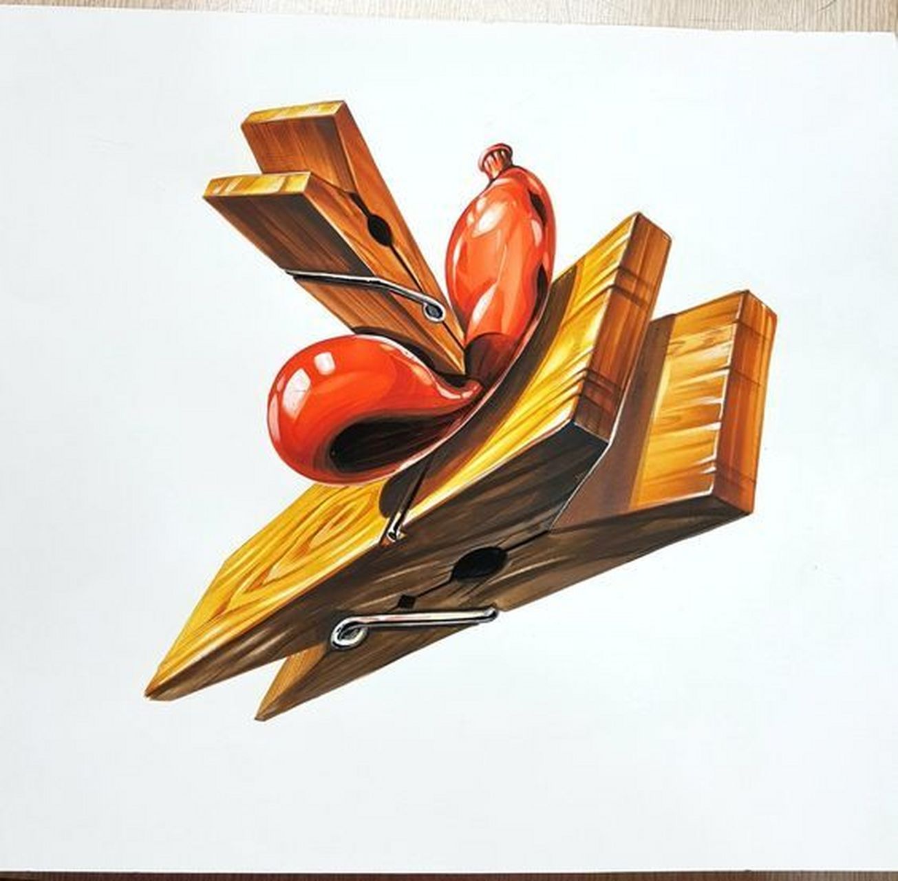 旋转吧,小陀螺~木材质马克笔上色分享 一些木纹材质的马克笔上色分享