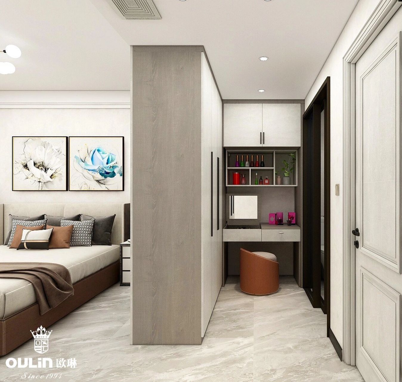 97主卧卫生间门口对床|用衣柜做分割97 9999很多人不喜欢卫生