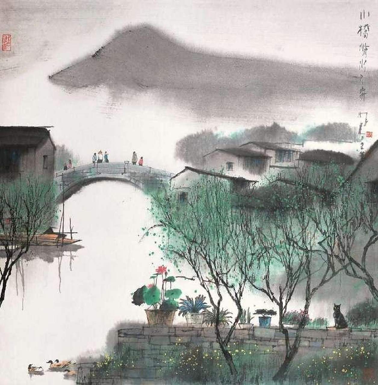 刘敞《微雨登城二首·其一》 全诗如下: 雨映寒空半有无,重楼闲上