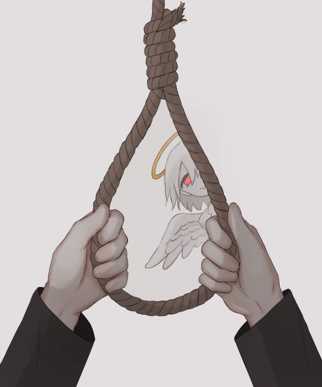 致郁系插画 画师:       风格治愈也很致郁