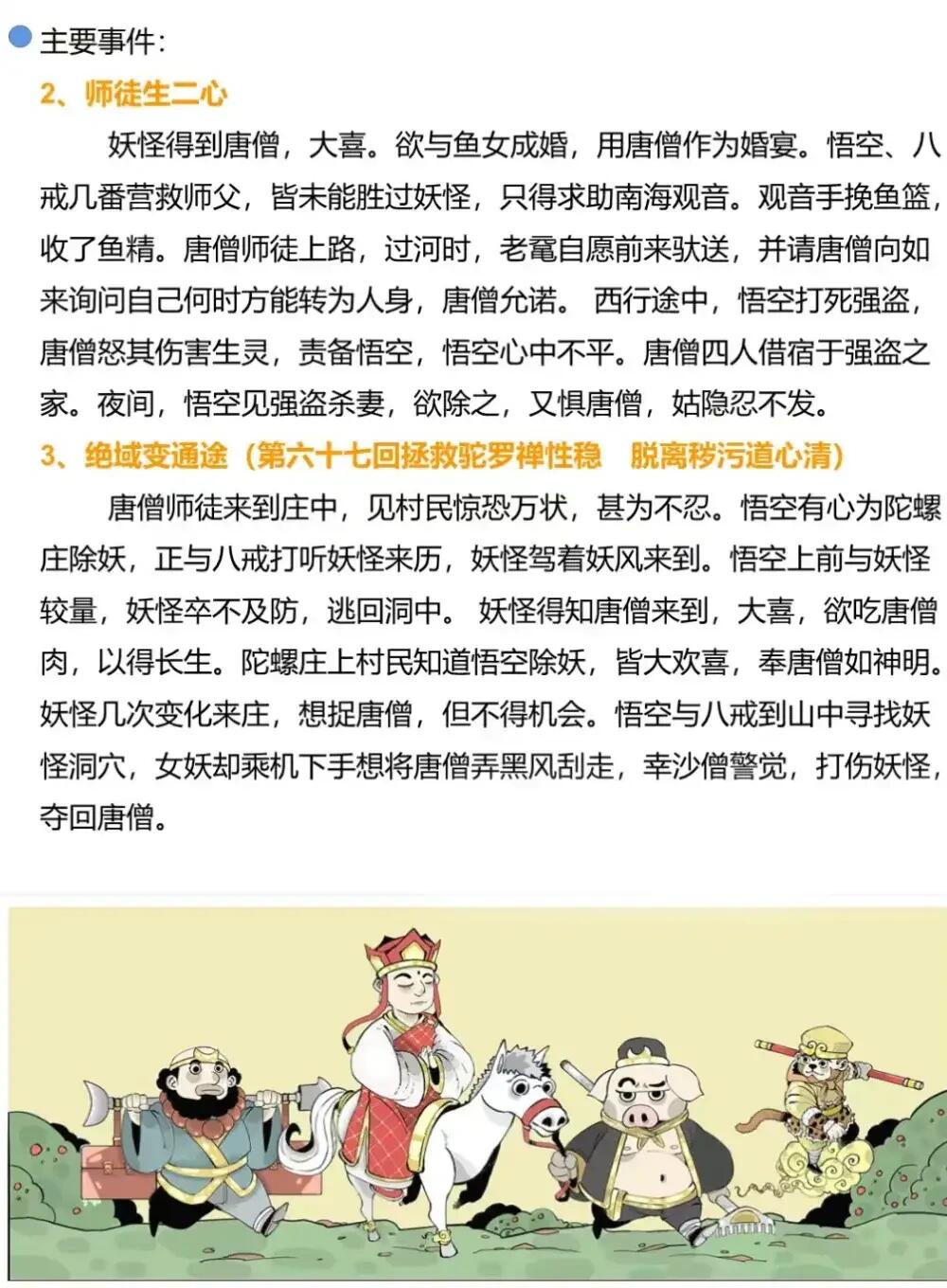 小学《西游记》人物分析(考点版)