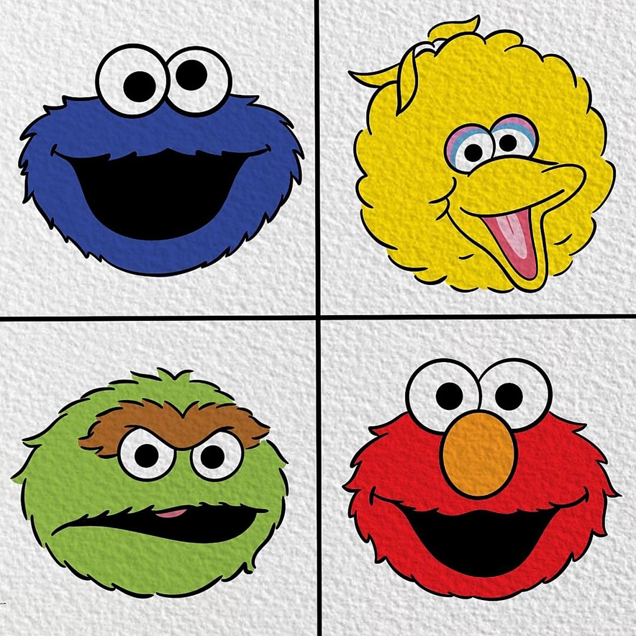 简笔画|【芝麻街】(附过程) 07 07 07 【用具】 44procreate