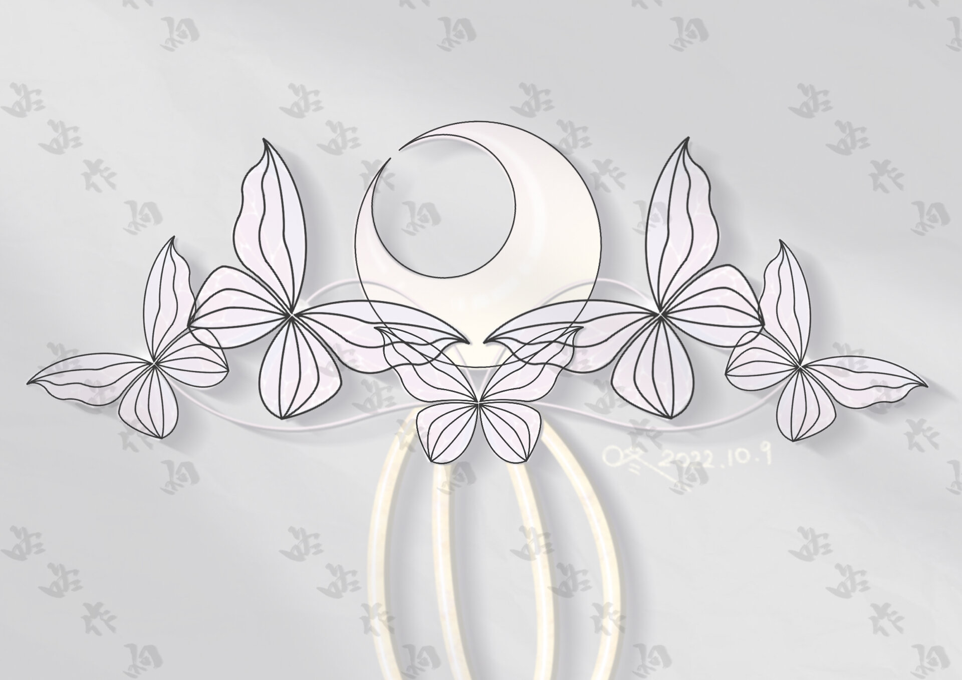 大小蝴蝶a4打印图纸,缠花可用