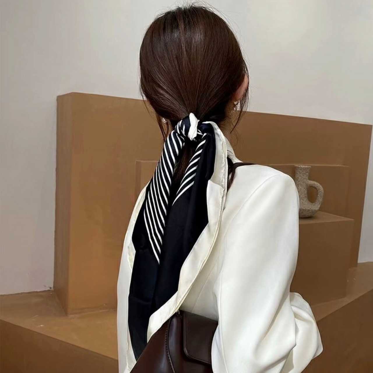 女生头像微信背景图 当下很火的丝带发型简直不要太仙