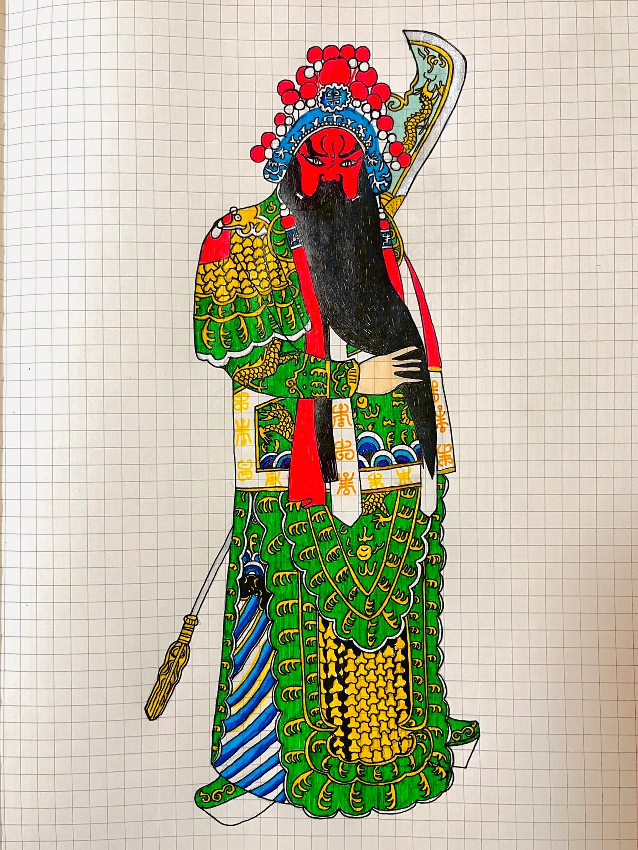 手绘|京剧形象 关羽