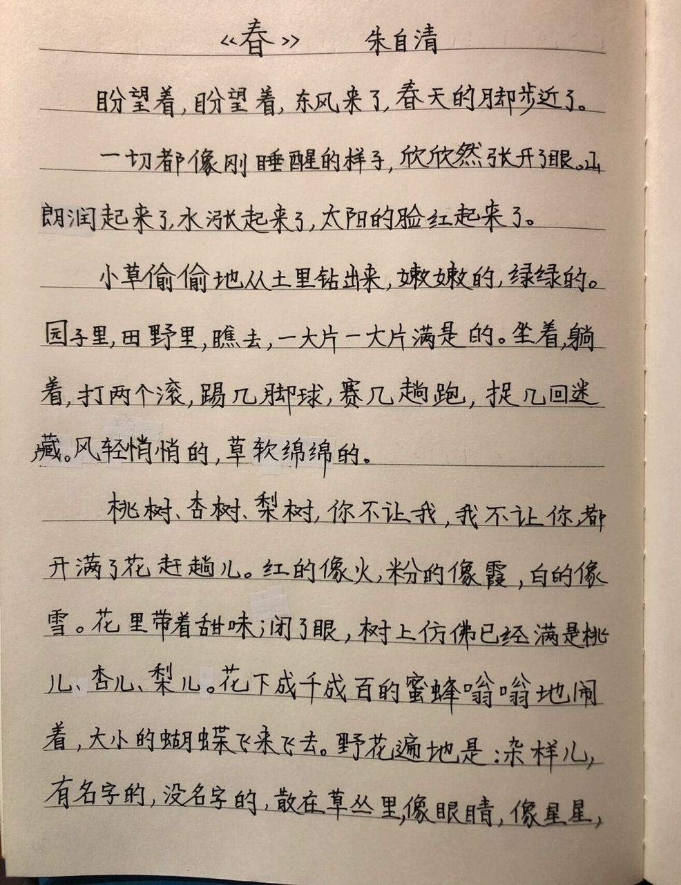 美文摘抄|朱自清《春》