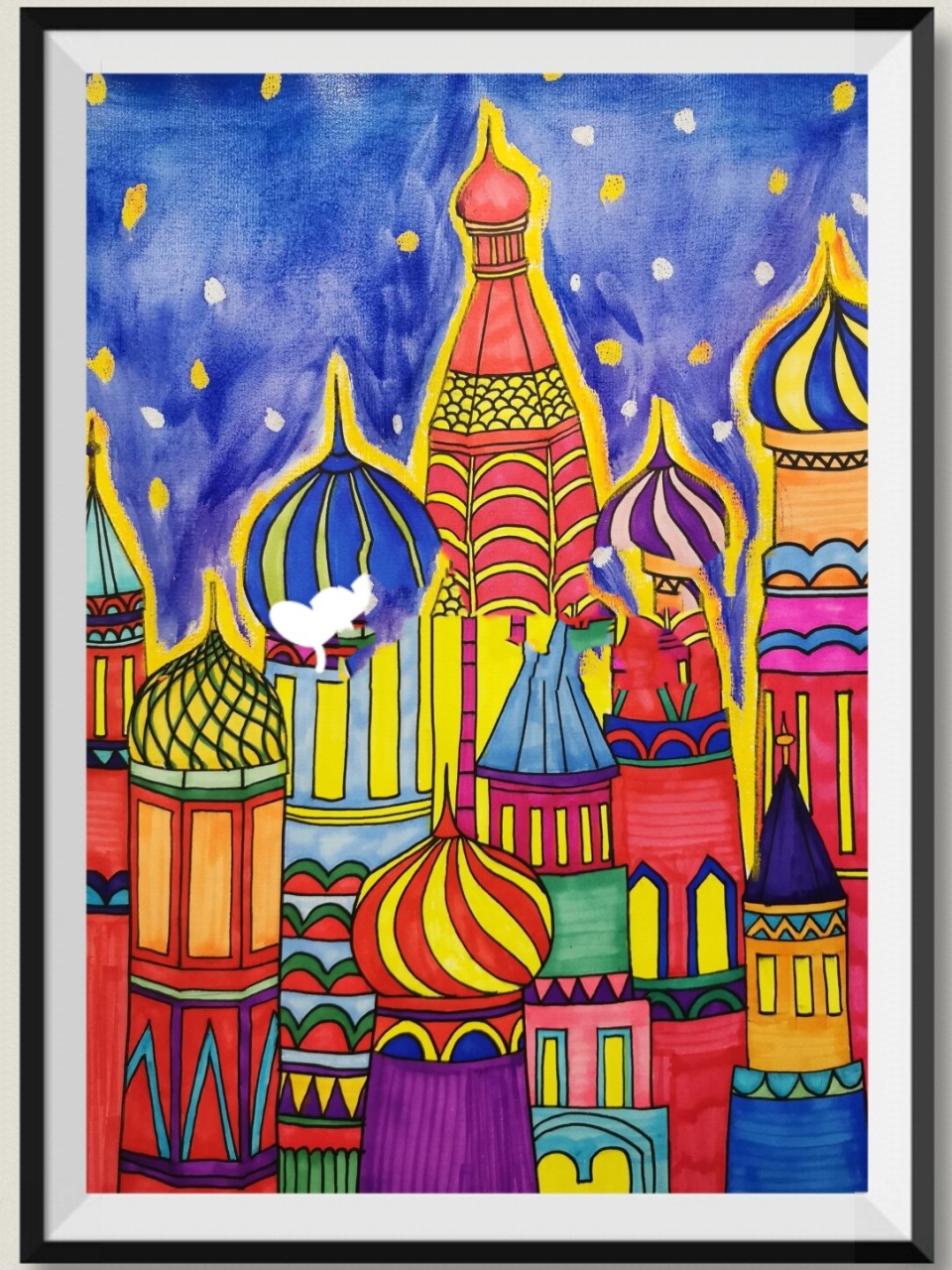 少儿美术创意马克笔儿童画7-10岁绘画城堡