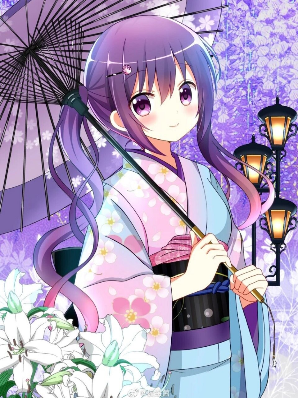 和服少女动漫高清图片素材 #q版动漫# #二次元# #萌少女# #动漫素材