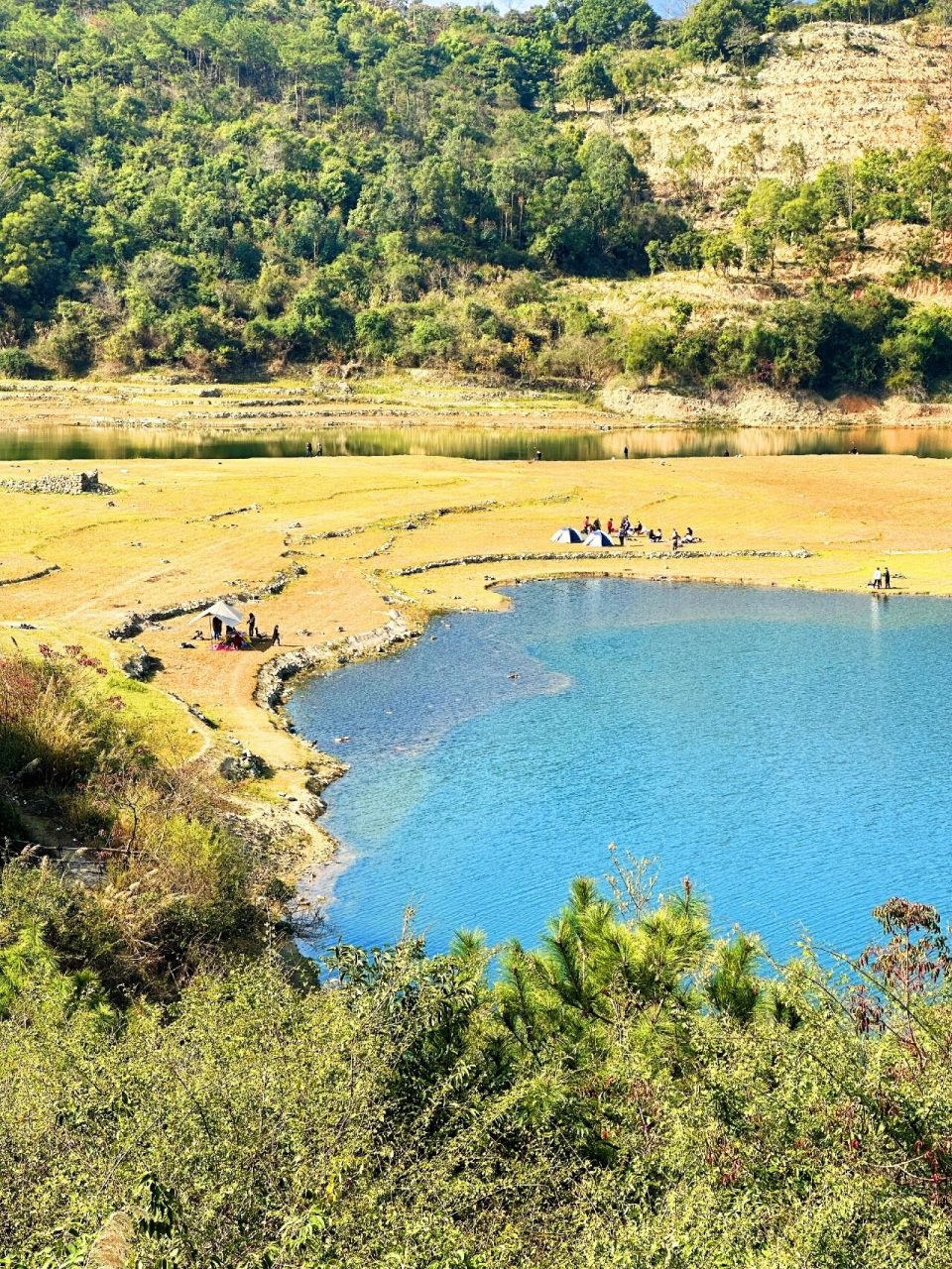 厦门翔安免费带娃露营钓鱼的好地方 大帽山水库,不用门票,直接开车到