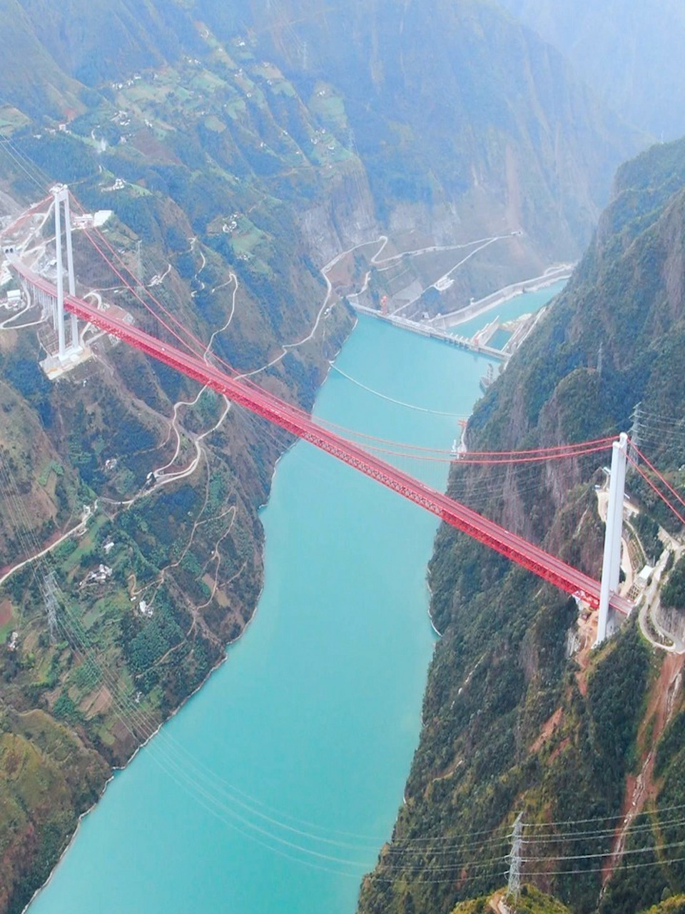 世界第一跨径山区峡谷悬索桥,云南丽江金安金沙江大桥