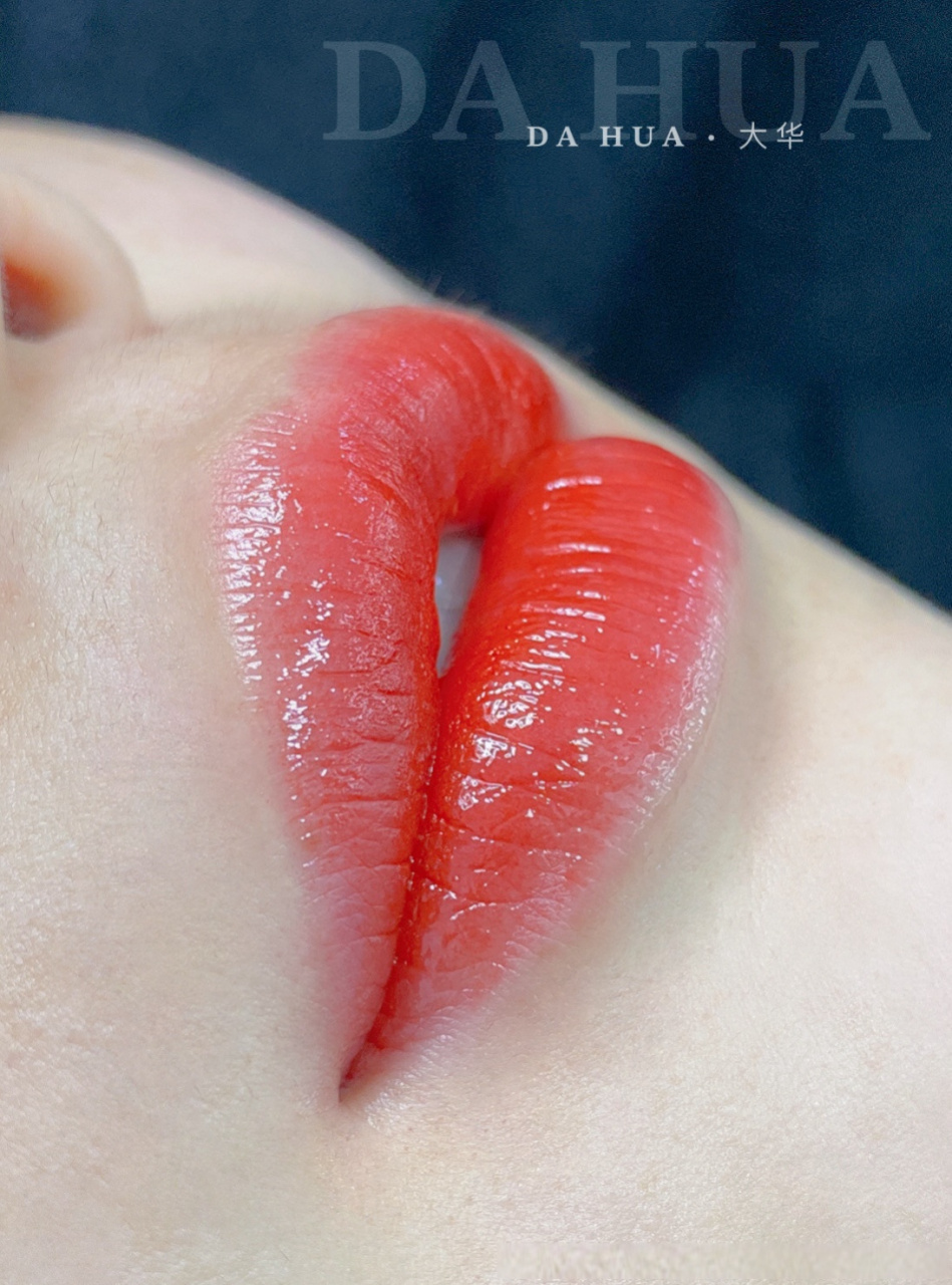 3532 393232 61 大华纹绣 小白学员素颜唇实操 一个好看