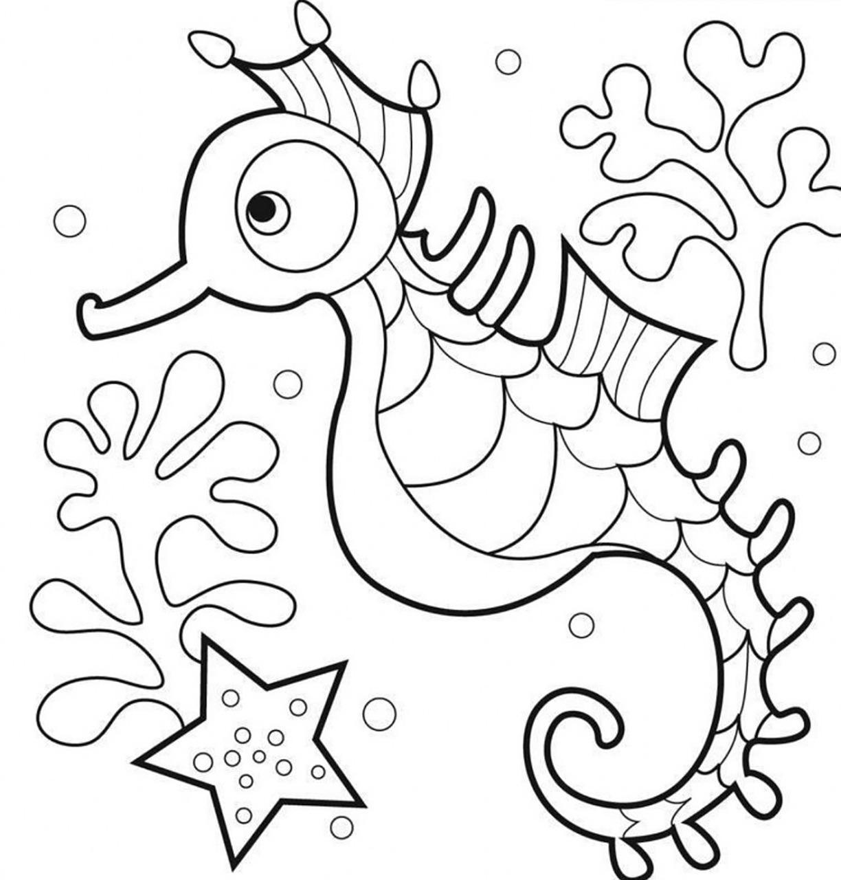 海底世界简笔画素材 海底世界美术,儿童画