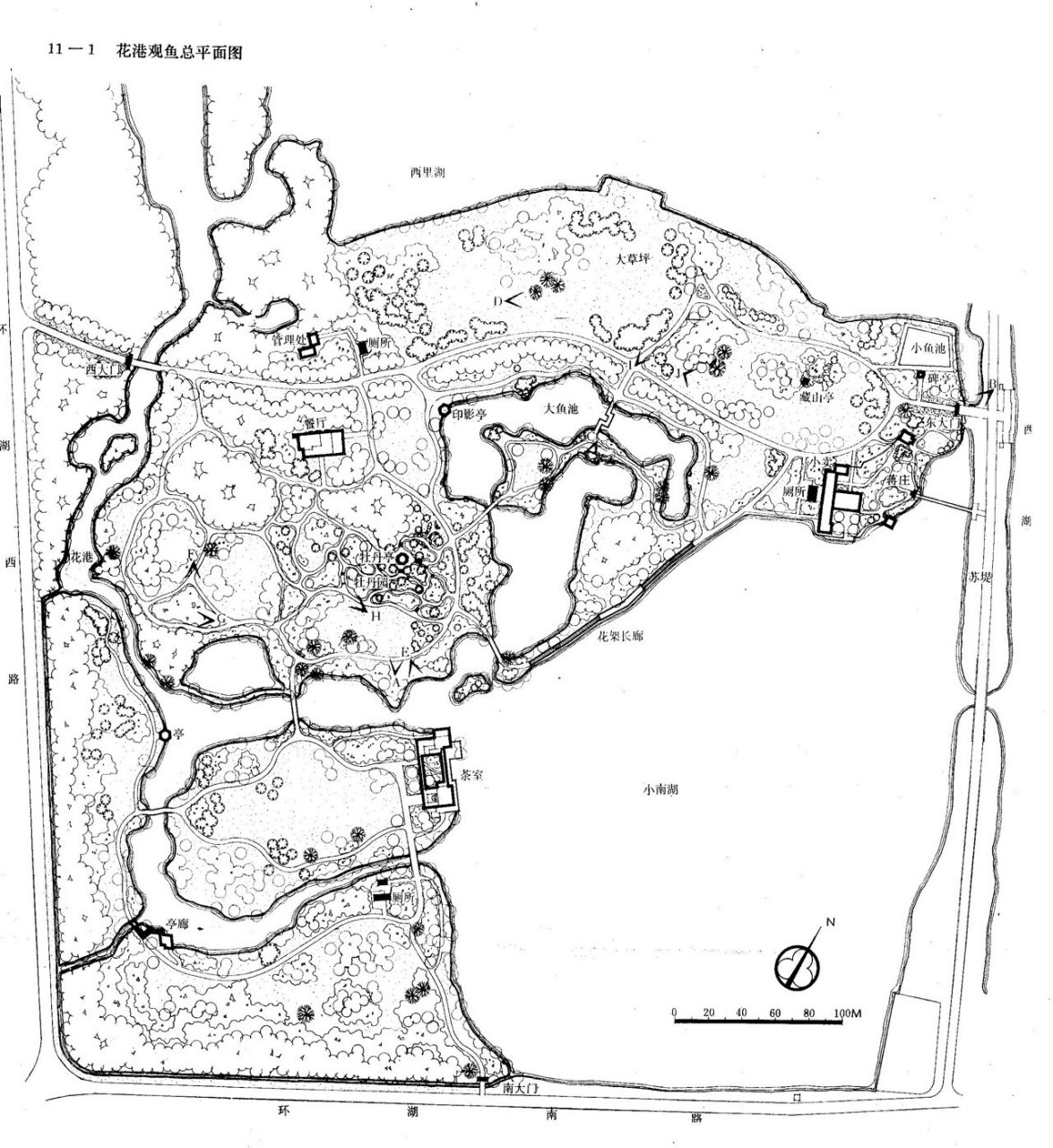 经典平面图-花港观鱼