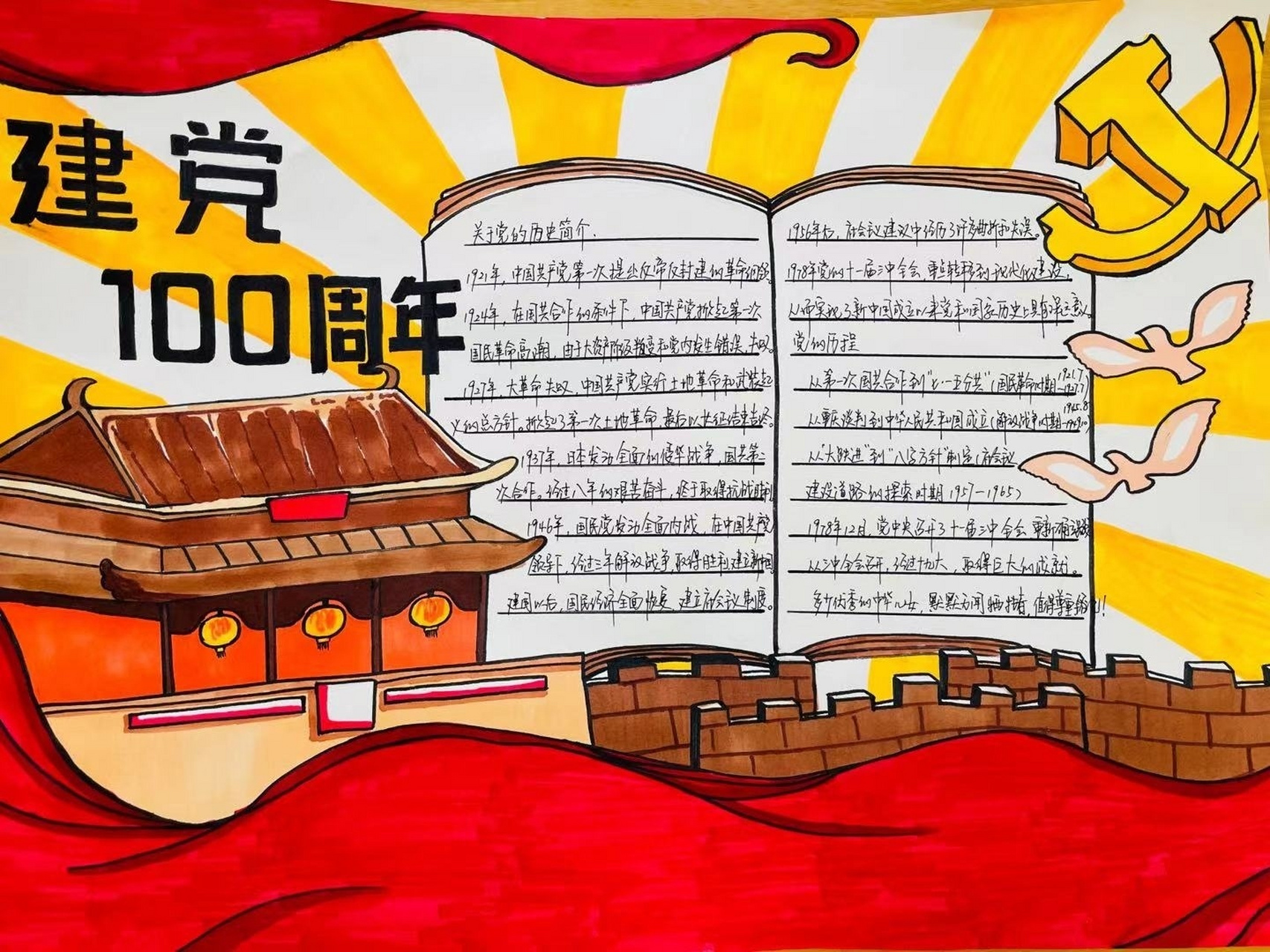 国庆建党100周年图片