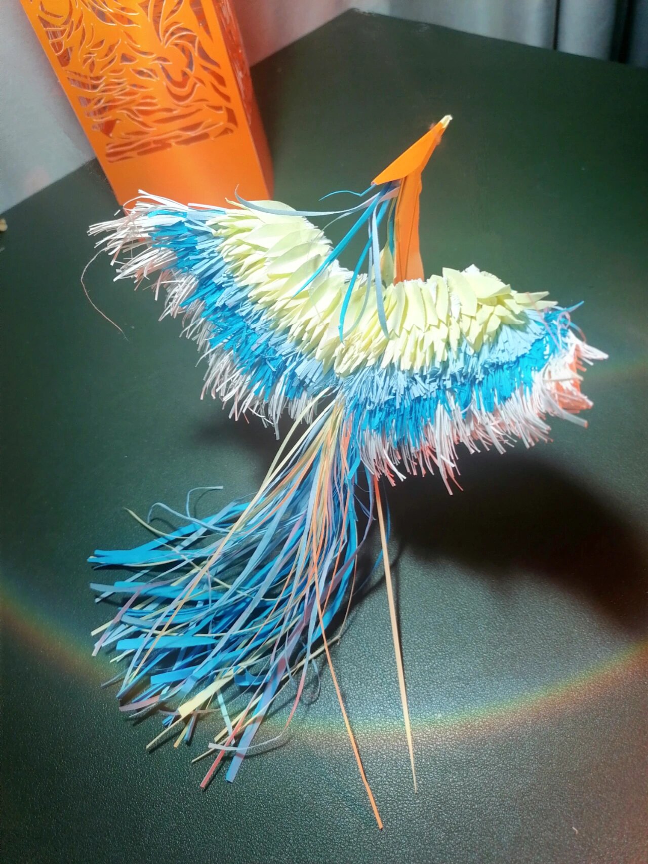 仿生立构作业 [赞同]嗨嗨嗨我又来啦,这只千纸鹤是纸结构课的仿生作业
