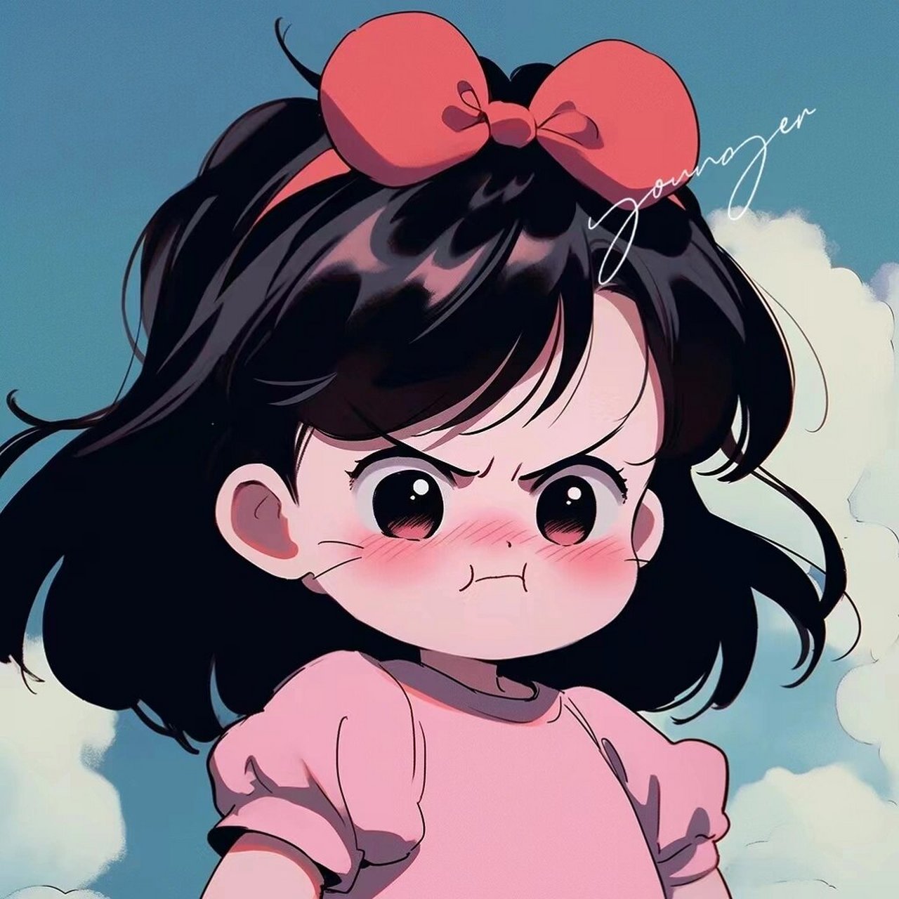 旧漫头像丨生气了,哄不好的那种,哼96